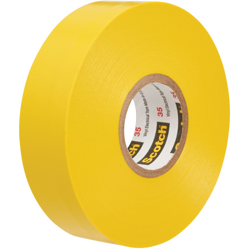 Scotch&reg; 35 Colour Coded Tape, 12.7 mm (1/2") x 6.1 m (20'), Yellow, 7 mils Infinity Industrial Services Inc.