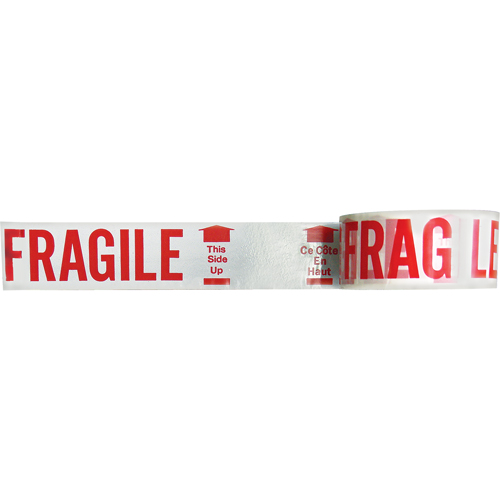 Bilingual Printed Tape – Fragile This Side Up , Red on White Infinity Industrial Services Inc.