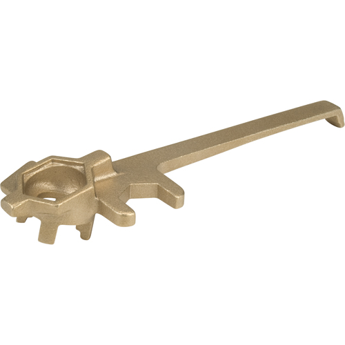 Deluxe Plug Wrenche, 1-1/4" Opening, 9" Handle, Non-sparking brass alloy Infinity Industrial Services Inc.