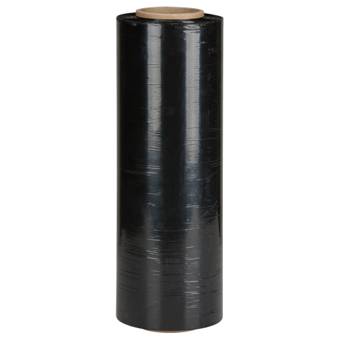 Hand Stretch Wrap, 80 Gauge (20.3 micrometers), 18" x 1500', Opaque Black Infinity Industrial Services Inc.