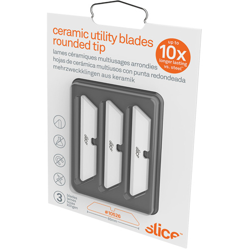 Slice Rounded Tip Replacement Blades for Ceramic Utility Knife, Single Style Infinity Industrial Services Inc.