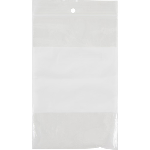 White Block Poly Bags, Reclosable, 6" x 4", 2 mils Infinity Industrial Services Inc.