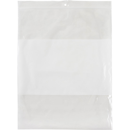 Sacs en poly avec espace inscriptible blanc, Refermable, 10" x 8", 2 mils Infinity Industrial Services Inc.