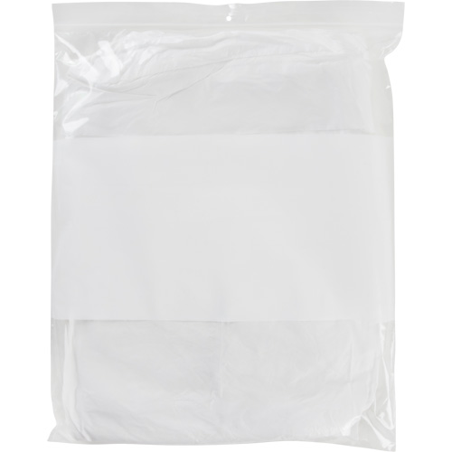 White Block Poly Bags, Reclosable, 15" x 12", 2 mils Infinity Industrial Services Inc.