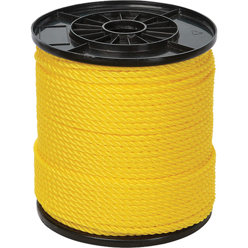 1/4" Yellow Twisted 3-Strand Rope, Polypropylene, 550' Infinity Industrial Services Inc.