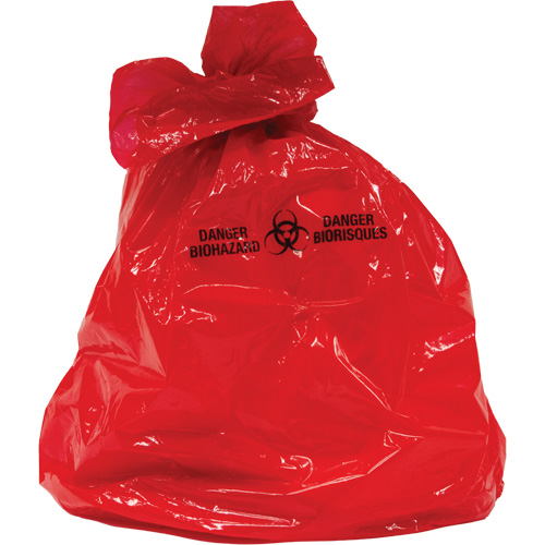 Waste Bags, Bio-Hazard, 50" L x 37" W, 2 mils Infinity Industrial Services Inc.