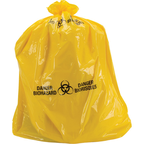Waste Bags, Bio-Hazard, 60" L x 36" W, 6 mils Infinity Industrial Services Inc.