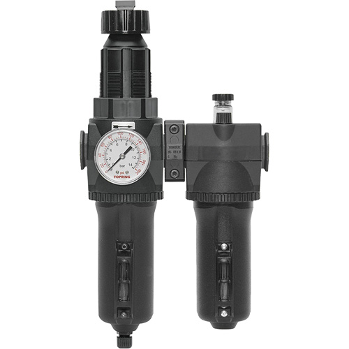 Filtre + r&eacute;gulateur + lubrificateur &agrave; drain manuel avec bol en m&eacute;tal et manom&egrave;tre Modulair 400, 1/2" NPT Infinity Industrial Services Inc.