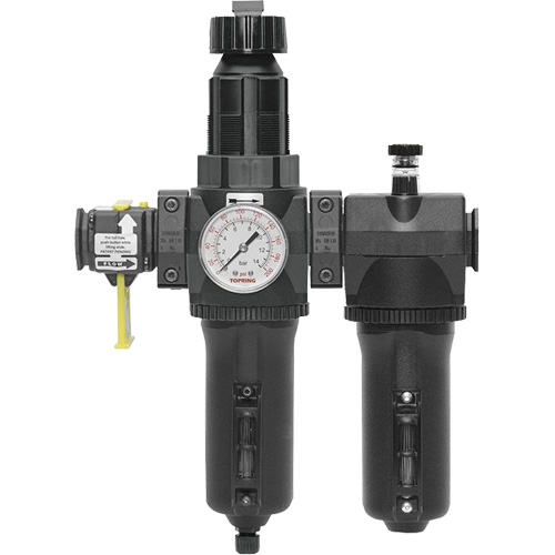 Filtre + r&eacute;gulateur + lubrificateur &agrave; drain manuel avec bol standard et manom&egrave;tre Modulair 400, 3/4" NPT Infinity Industrial Services Inc.