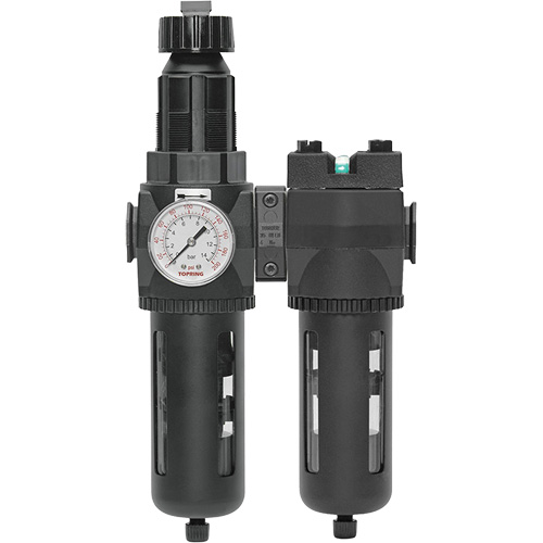 Filtre/r&eacute;gulateur + filtre coalescent drain manuel avec bol standard Modulair 400, 1/4" NPT, 150 psi, Capacit&eacute; de 9,1 oz liq. Infinity Industrial Services Inc.