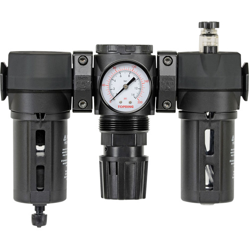 Filtre, d&eacute;tendeur & lubrificateur Modulair 200 avec drain manuel & bol standard, 3/8" NPTF Infinity Industrial Services Inc.