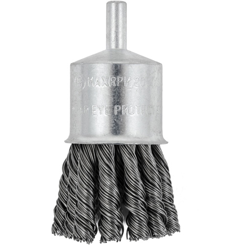 Brosse &agrave; embouts &agrave; fils nou&eacute;s torsad&eacute;s mont&eacute; sur mandrin, 1-1/8" dia. x 1/4" arbre Infinity Industrial Services Inc.