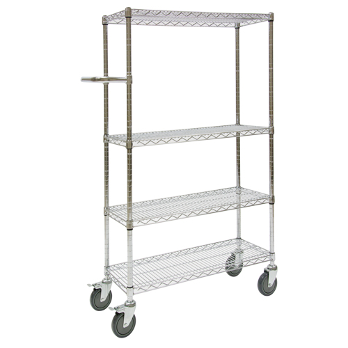 Push Cart, Chrome Plated, 30" x 60" x 14", 800 lbs. Capacity Infinity Industrial Services Inc.