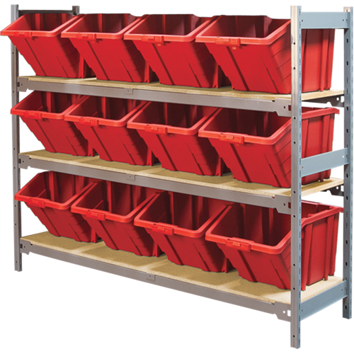 &eacute;tag&egrave;res larges avec bacs g&eacute;ants en plastique, Acier, Sans boulons, Capacit&eacute; 800 lb, 66" la x 60" h x 18" p Infinity Industrial Services Inc.