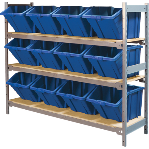 &eacute;tag&egrave;res larges avec bacs g&eacute;ants en plastique, Acier, Sans boulons, Capacit&eacute; 800 lb, 66" la x 60" h x 18" p Infinity Industrial Services Inc.
