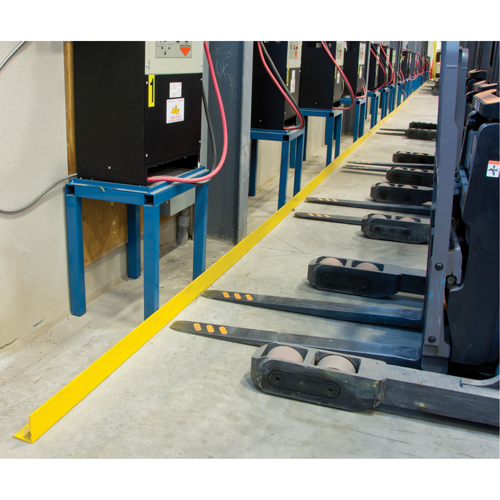 Floor Angle Guard Rails, Steel, 48" L x 5" H, Yellow Infinity Industrial Services Inc.