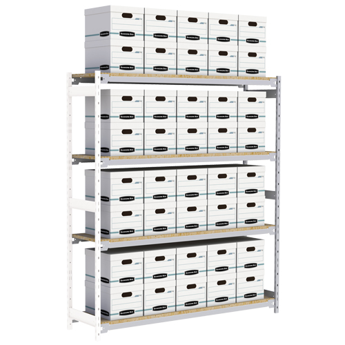 &eacute;tag&egrave;re-classeur de grande largeur, Acier, 4 Tablettes, 72" la x 18" p x 84" h, Ensemble Ajout Infinity Industrial Services Inc.