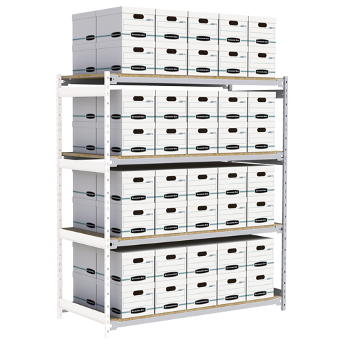 &eacute;tag&egrave;re-classeur de grande largeur, Acier, 4 Tablettes, 72" la x 32" p x 84" h, Ensemble Ajout Infinity Industrial Services Inc.