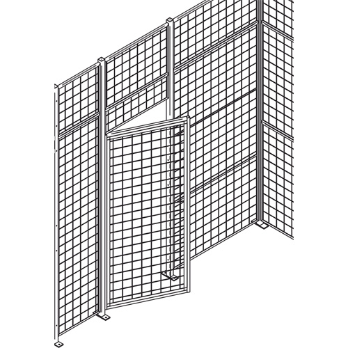 Porte basculante standard pour cloison en treillis m&eacute;tallique, 3' la x 7' h Infinity Industrial Services Inc.