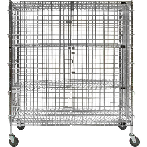 Security Cart, Chrome Plated, 60" x 69" x 24", 500 lbs. Capacity Infinity Industrial Services Inc.