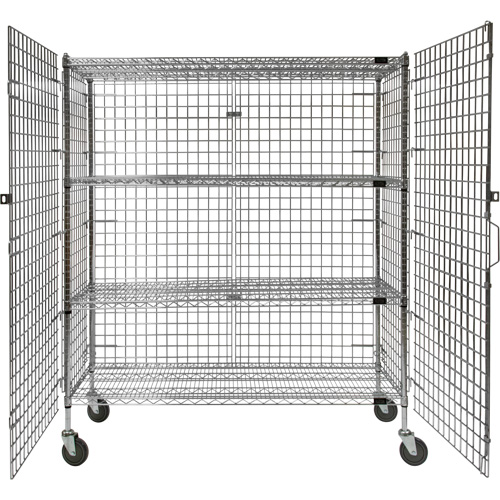 Security Cart, Chrome Plated, 60" x 69" x 24", 500 lbs. Capacity Infinity Industrial Services Inc.