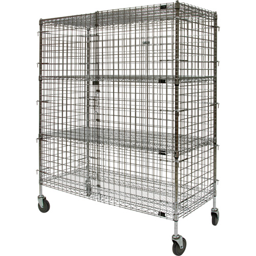 Security Cart, Chrome Plated, 60" x 69" x 24", 500 lbs. Capacity Infinity Industrial Services Inc.
