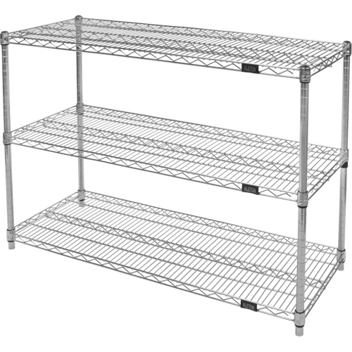 Heavy-Duty Chromate Wire Shelving, 3 Tiers, 30" W x 33" H x 18" D Infinity Industrial Services Inc.