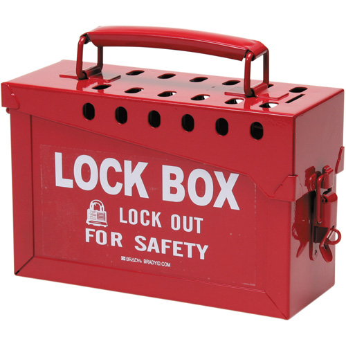 Portable Metal Lock Box, Red Infinity Industrial Services Inc.