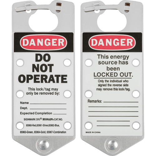 Labeled Lockout Hasps, Silver Infinity Industrial Services Inc.
