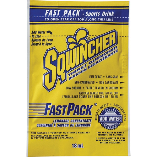 Sqwincher&reg; Boisson de r&eacute;hydratation Fast Pack, Emballage-portion, Limonade Infinity Industrial Services Inc.
