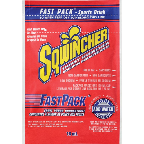 Sqwincher&reg; Boisson de r&eacute;hydratation Fast Pack, Emballage-portion, Punch aux fruits Infinity Industrial Services Inc.
