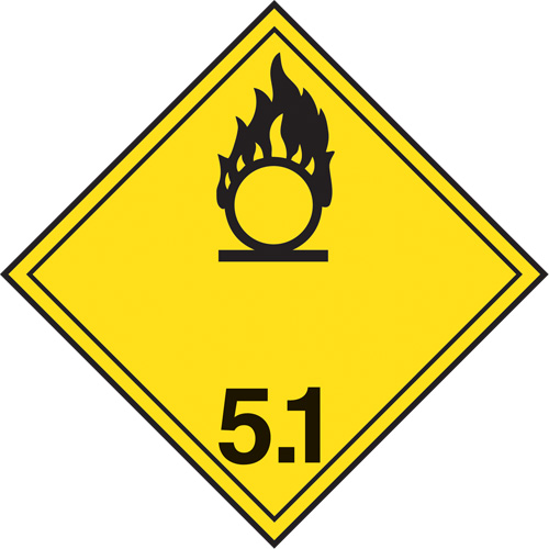 TDG Shipping Labels, Class 5.1, Oxidizing Substances, Paper Infinity Industrial Services Inc.