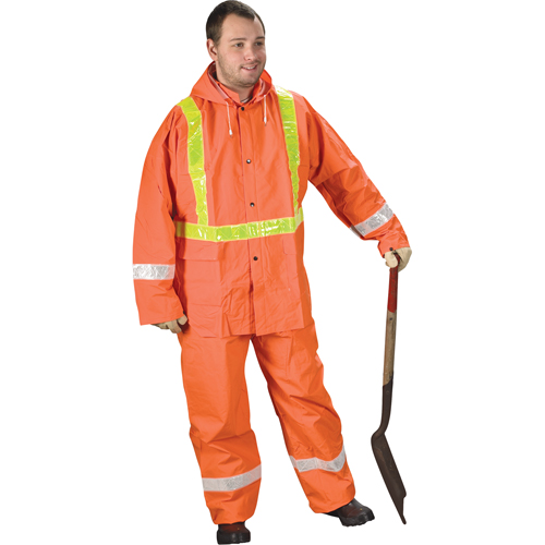 V&ecirc;tements de pluie pour la circulation Tornado, PVC, Petit, Orange haute visibilit&eacute; Infinity Industrial Services Inc.