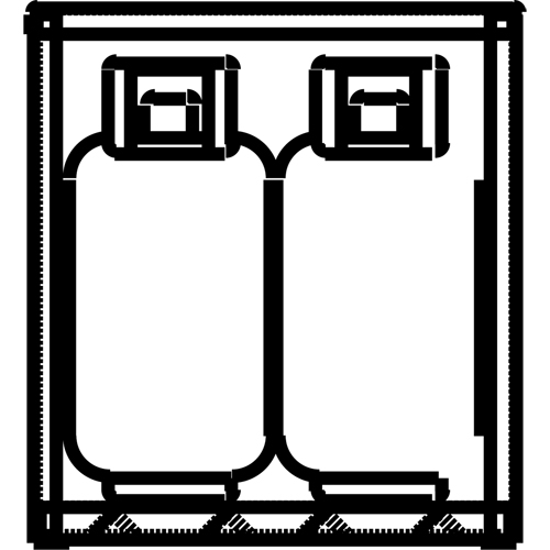 Aluminum LPG Cylinder Locker Storage, 4 Cylinder Capacity, 30" W x 32" D x 33-1/2" H, Silver Infinity Industrial Services Inc.