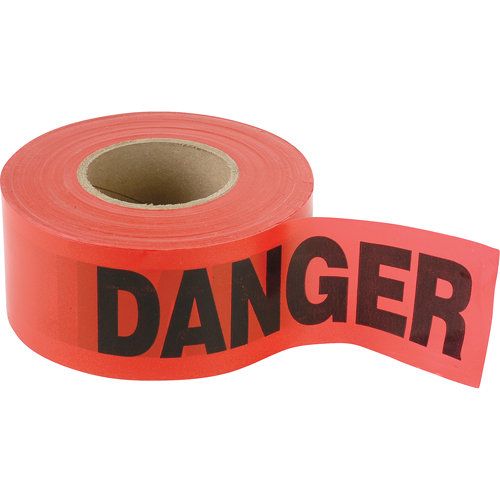 Standard Smaller Barricade Tape, English, 3" W x 300' L, 2 mils, Black on Red Infinity Industrial Services Inc.
