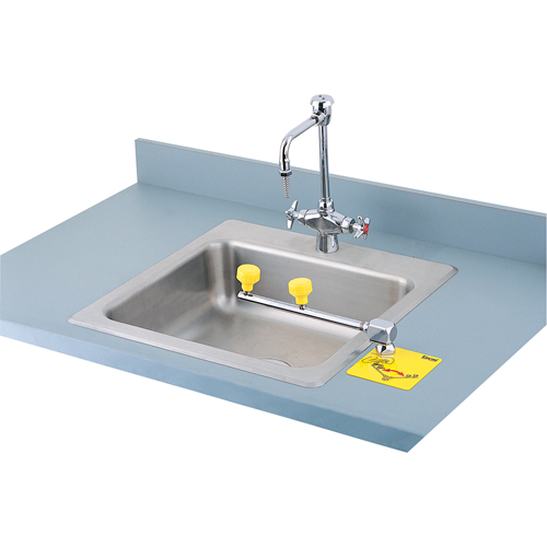 Poste de douche oculaire Swing-Away, Installation Montage sur comptoir Infinity Industrial Services Inc.
