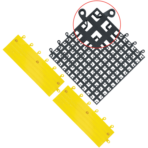 Carrelage no 560 ErgoDeck , PVC, 1-1/2' la c, 1-1/2' lo, 7/8" &eacute;paisseur, Noir Infinity Industrial Services Inc.