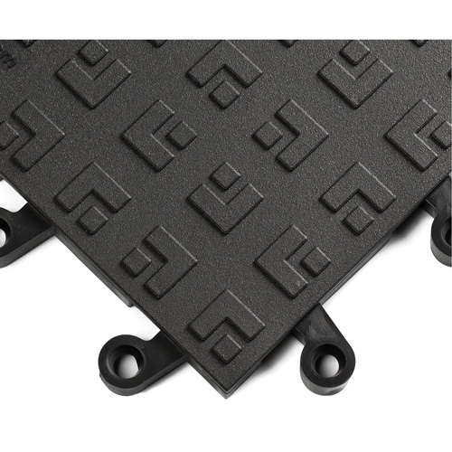 ErgoDeck&reg; Ergonomic Flooring System No. 562, PVC, 1-1/2' W x 1-1/2' L, 7/8" Thick, Black Infinity Industrial Services Inc.