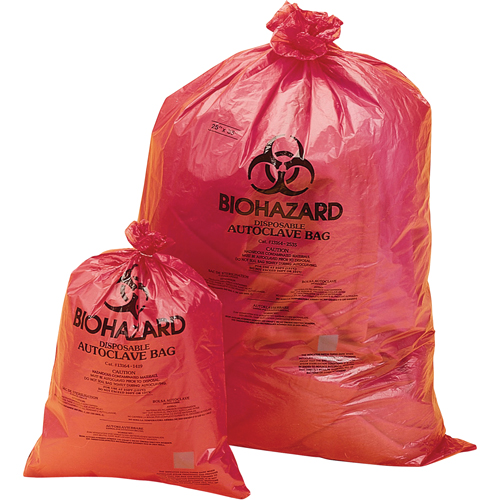 Hazardous Waste Disposal Bags, Bio-Hazard, 48" L x 38" W, 0.0381 mm, 189.3 L (50 Gal.) Capacity Infinity Industrial Services Inc.