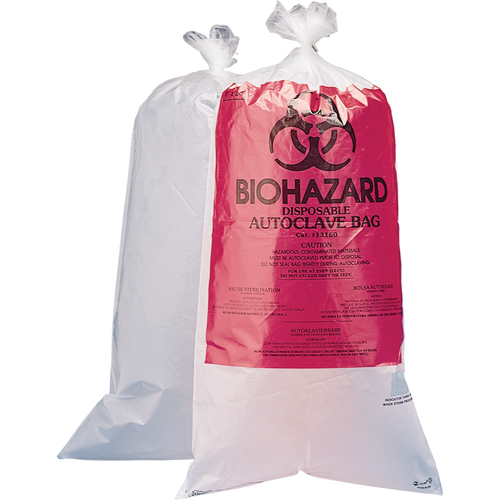 Hazardous Waste Disposal Bags, Bio-Hazard, 24" L x 12" W, 1.5 mils, 3.7 L (1 Gal.) Capacity Infinity Industrial Services Inc.