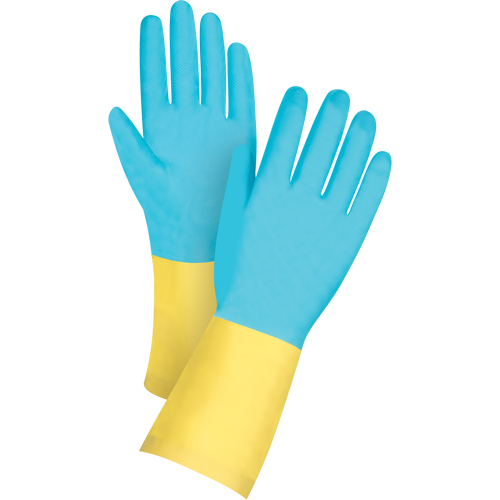 Gants tremp&eacute;s de premi&egrave;re qualit&eacute; r&eacute;sistants aux produits chimiques, Taille Grand/9, 12" lo, N&eacute;opr&egrave;ne/Latex de caoutchouc, Doublure en Ouat&eacute;e, 20 mils Infinity Industrial Services Inc.