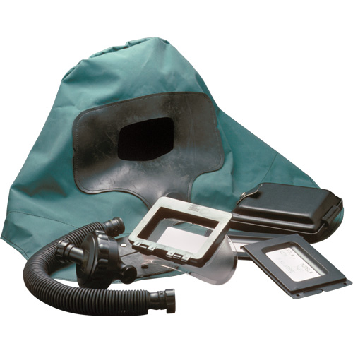 Respirateur &agrave; adduction d'air Abrasi-Blast complet, Moyen, Coiffe souple, Bavette Simple Infinity Industrial Services Inc.