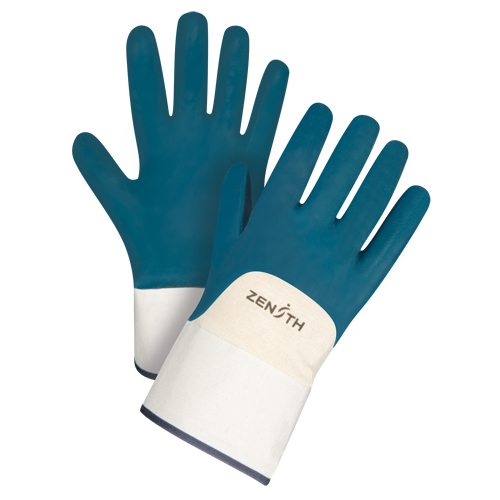 Gants &agrave; poignet de s&eacute;curit&eacute; de poids lourd, 10/T-Grand, R&ecirc;vetement Nitrile, Enveloppe en Coton Infinity Industrial Services Inc.