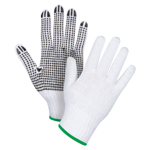Gants tricot&eacute;s &agrave; pois, Poly/coton, Un c&ocirc;t&eacute;, Calibre 7, Moyen Infinity Industrial Services Inc.