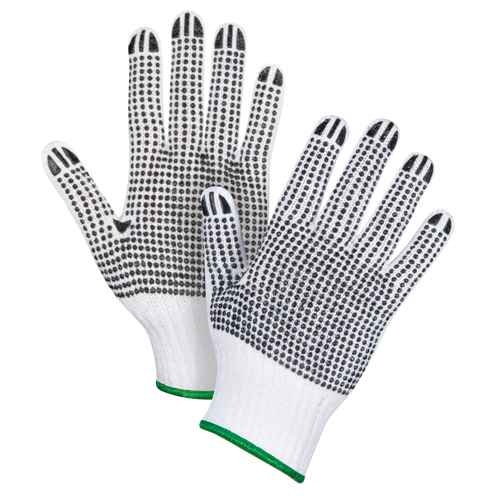 Double-Sided Dotted String Knit Gloves, Poly/Cotton, Double Sided, 7 Gauge, Medium Infinity Industrial Services Inc.