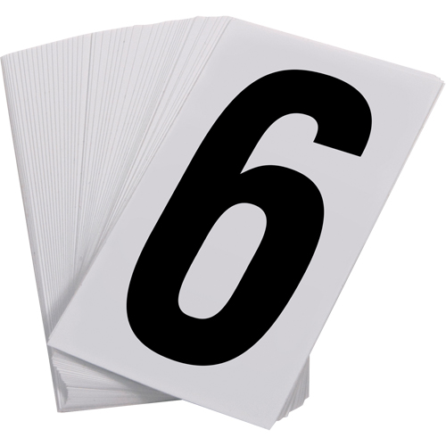 Num&eacute;ros autocollants, 6, 3-1/2" h, Noir sur blanc Infinity Industrial Services Inc.