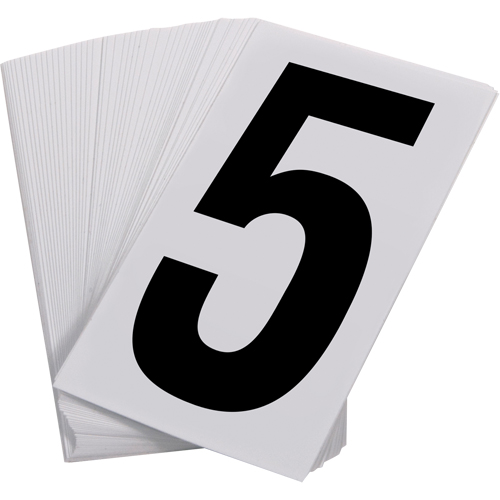Num&eacute;ros autocollants, 5, 3-1/2" h, Noir sur blanc Infinity Industrial Services Inc.