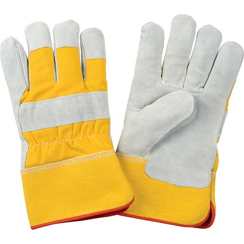 Gants d'ajusteur doubl&eacute;s pour l'hiver de premi&egrave;re qualit&eacute;, Grand, Paume en Cuir de vache refendu, Doublure en Molleton de mousse Infinity Industrial Services Inc.