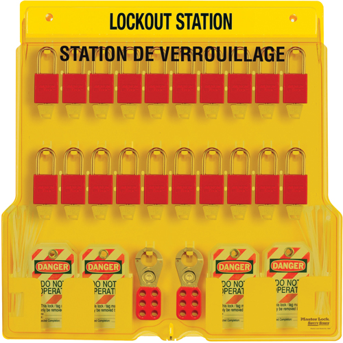 Lockout Station, Aluminum Padlocks, 20 Padlock Capacity, Padlocks Included Infinity Industrial Services Inc.