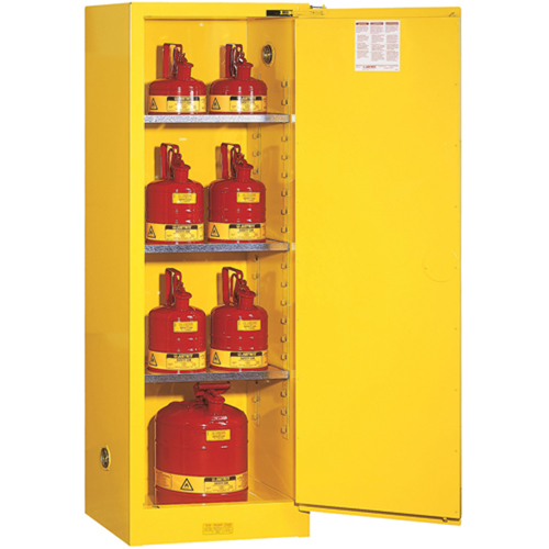 Sure-Grip&reg; EX Slimline Flammable Safety Cabinet, 22 gal., 1 Door, 23.25" W x 65" H x 18" D Infinity Industrial Services Inc.